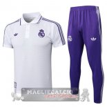 Real Madrid Bianco Purpureo Maglia POLO Set Completo 2025 2026 Real Madrid Bianco Purpureo Maglia POLO Set Completo 2025 2026