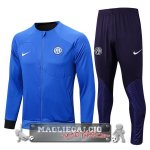 Inter Milan Insieme Completo Blu Purpureo Giacca Lunga Zip 2023-24 Inter Milan Insieme Completo Blu Purpureo Giacca Lunga Zip 2023-24