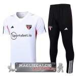 Sao Paulo Formazione Set Completo Maglia Calcio 2023-24 Bianco Rojo Negro Sao Paulo Formazione Set Completo Maglia Calcio 2023-24 Bianco Rojo Negro