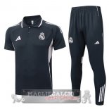 Real Madrid Grigio Navy Rosa Maglia POLO Set Completo 2025 2026 Real Madrid Grigio Navy Rosa Maglia POLO Set Completo 2025 2026