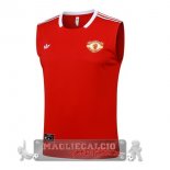 Maglia Formazione Senza Maniche Manchester United 2025 2026 Rosso Bianco Maglia Formazione Senza Maniche Manchester United 2025 2026 Rosso Bianco