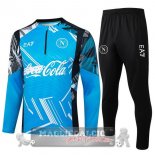 Set Completo Sudadera Formazione Napoli 2024 2025 Blu Nero Set Completo Sudadera Formazione Napoli 2024 2025 Blu Nero