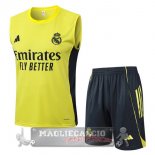 Set Completo Maglia Senza Maniche Formazione Real Madrid 2025 2026 Giallo Grigio Set Completo Maglia Senza Maniche Formazione Real Madrid 2025 2026 Giallo Grigio