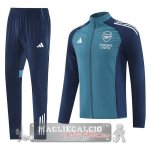 Set Completo Giacca a vento Arsenal 2025 2026 Blu Verde Set Completo Giacca a vento Arsenal 2025 2026 Blu Verde