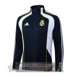 Lunga Zip Giacca Real Madrid 2025 2026 Blu Navy I Bianco Lunga Zip Giacca Real Madrid 2025 2026 Blu Navy I Bianco