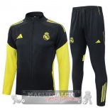 Set Completo Lunga Zip Giacca Bambino Real Madrid 2025 2026 Grigio Giallo Set Completo Lunga Zip Giacca Bambino Real Madrid 2025 2026 Grigio Giallo