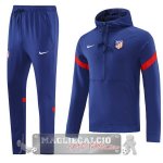 Atletico Madrid Insieme Completo Blu Navy Giacca Con Capucha 2021-22 Atletico Madrid Insieme Completo Blu Navy Giacca Con Capucha 2021-22