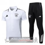 Germania Bianco Nero Maglia POLO Set Completo 2025 Germania Bianco Nero Maglia POLO Set Completo 2025