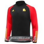 AS Roma Nero Rosso Felpa Da Allenamento 2023-24 AS Roma Nero Rosso Felpa Da Allenamento 2023-24
