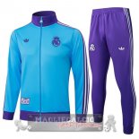 Set Completo Lunga Zip Giacca Real Madrid 2025 2026 Blu Purpureo Set Completo Lunga Zip Giacca Real Madrid 2025 2026 Blu Purpureo