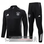 Set Completo Felpa Allenamento Formazione Germania 2025 Nero Bianco Set Completo Felpa Allenamento Formazione Germania 2025 Nero Bianco
