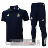 Real Madrid Blu Navy Verde Maglia POLO Set Completo 2025 2026 Real Madrid Blu Navy Verde Maglia POLO Set Completo 2025 2026