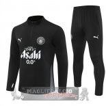 Set Completo Felpa Allenamento Formazione Manchester City 2025 2026 Nero Bianco Set Completo Felpa Allenamento Formazione Manchester City 2025 2026 Nero Bianco