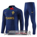 Portogallo Giocatori Insieme Completo Blu I Navy Felpa Da Allenamento 2023-24 Portogallo Giocatori Insieme Completo Blu I Navy Felpa Da Allenamento 2023-24
