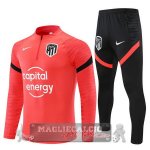 Atletico Madrid Insieme Completo Arancione Giacca 2021-22 Atletico Madrid Insieme Completo Arancione Giacca 2021-22
