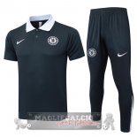 Chelsea Grigio Navy Bianco Maglia POLO Set Completo 2025 2026 Chelsea Grigio Navy Bianco Maglia POLO Set Completo 2025 2026