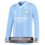 Tailandia Home Manica Lunga Maglia Calcio Manchester City 2023-24 Tailandia Home Manica Lunga Maglia Calcio Manchester City 2023-24
