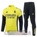 Set Completo Felpa Allenamento Formazione Real Madrid 2025 2026 Giallo Nero Set Completo Felpa Allenamento Formazione Real Madrid 2025 2026 Giallo Nero