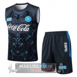 Formazione Senza Maniche Set Completo Napoli 2025 2026 Nero Blu Formazione Senza Maniche Set Completo Napoli 2025 2026 Nero Blu
