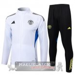 Set Completo Lunga Zip Giacca Manchester United 2025 2026 Bianco Blu Nero Set Completo Lunga Zip Giacca Manchester United 2025 2026 Bianco Blu Nero