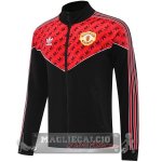 Lunga Zip Giacca Manchester United 2025 2026 Nero Rosso Lunga Zip Giacca Manchester United 2025 2026 Nero Rosso