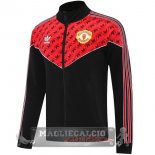Lunga Zip Giacca Manchester United 2025 2026 Nero Rosso Lunga Zip Giacca Manchester United 2025 2026 Nero Rosso