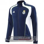 Lunga Zip Giacca Real Madrid 2025 2026 Blu Navy Bianco Lunga Zip Giacca Real Madrid 2025 2026 Blu Navy Bianco