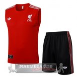 Set Completo Maglia Senza Maniche Formazione Liverpool 2025 2026 Rosso I Nero Set Completo Maglia Senza Maniche Formazione Liverpool 2025 2026 Rosso I Nero