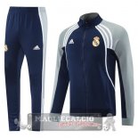 Set Completo Lunga Zip Giacca Real Madrid 2025 2026 Blu Navy Grigio Set Completo Lunga Zip Giacca Real Madrid 2025 2026 Blu Navy Grigio