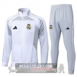 Set Completo Lunga Zip Giacca Bambino Real Madrid 2025 2026 Bianco I Grigio Set Completo Lunga Zip Giacca Bambino Real Madrid 2025 2026 Bianco I Grigio