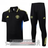 Manchester United Nero Giallo Maglia POLO Set Completo 2025 2026 Manchester United Nero Giallo Maglia POLO Set Completo 2025 2026