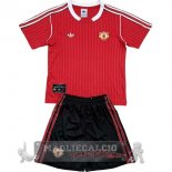 Speciale Set Completo De Bambino Manchester United 2025 2026 Rosso Nero Speciale Set Completo De Bambino Manchester United 2025 2026 Rosso Nero