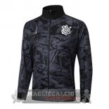 Lunga Zip Giacca Corinthians Paulista 2025 2026 Grigio Nero Lunga Zip Giacca Corinthians Paulista 2025 2026 Grigio Nero