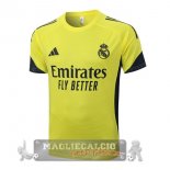 Maglia Formazione Real Madrid 2025 2026 Giallo Grigio Maglia Formazione Real Madrid 2025 2026 Giallo Grigio