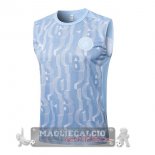 Maglia Senza Maniche Formazione Manchester City 2024 2025 Blu Luce Maglia Senza Maniche Formazione Manchester City 2024 2025 Blu Luce