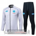 Set Completo Lunga Zip Giacca Bambino Napoli 2025 2026 Bianco Nero Set Completo Lunga Zip Giacca Bambino Napoli 2025 2026 Bianco Nero