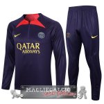 Paris Saint Germain Insieme Completo Purpureo II Rosso Felpa Da Allenamento 2023-24 Paris Saint Germain Insieme Completo Purpureo II Rosso Felpa Da Allenamento 2023-24