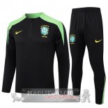 Set Completo Sudadera Formazione Brasilee 2024 Nero Verde Set Completo Sudadera Formazione Brasilee 2024 Nero Verde