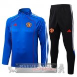 Set Completo Lunga Zip Giacca Manchester United 2025 2026 Blu Nero Set Completo Lunga Zip Giacca Manchester United 2025 2026 Blu Nero