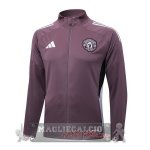 Lunga Zip Giacca Manchester United 2025 2026 Purpureo Bianco Lunga Zip Giacca Manchester United 2025 2026 Purpureo Bianco