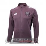 Lunga Zip Giacca Manchester United 2025 2026 Purpureo Bianco Lunga Zip Giacca Manchester United 2025 2026 Purpureo Bianco