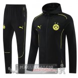 Set Completo Felpa Cappuccio Borussia Dortmund 2024 2025 Nero Giallo Set Completo Felpa Cappuccio Borussia Dortmund 2024 2025 Nero Giallo