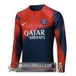 Paris Saint Germain Blu Navy Rosso Felpa Da Allenamento 2023-24 Paris Saint Germain Blu Navy Rosso Felpa Da Allenamento 2023-24