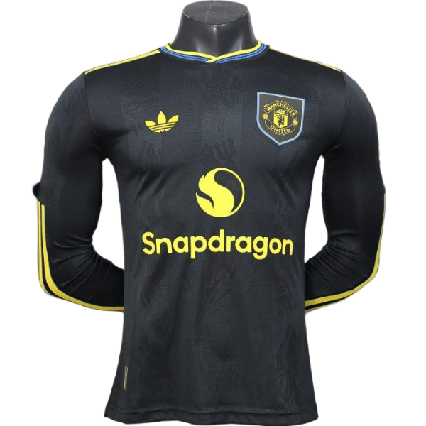 Terza Giocatori Manica lunga Manchester United 2025 2026 Terza Giocatori Manica lunga Manchester United 2025 2026