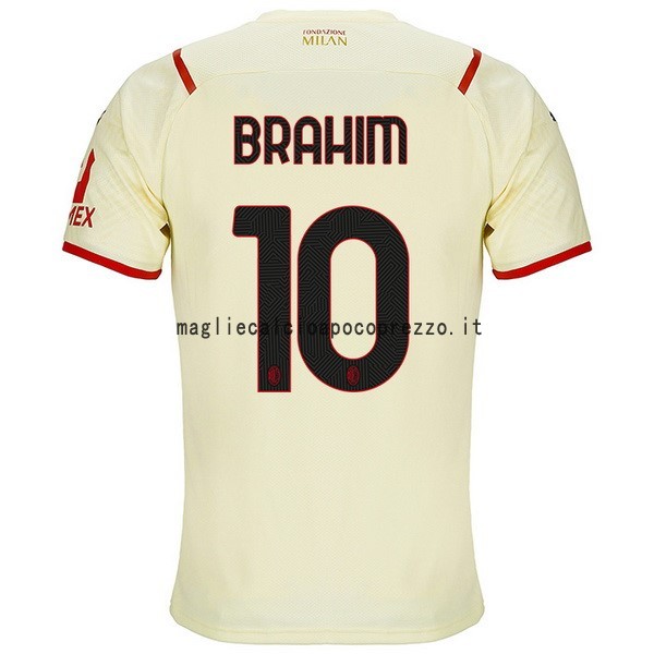 NO.10 Brahim Seconda Maglia AC Milan 2021 2022 Giallo