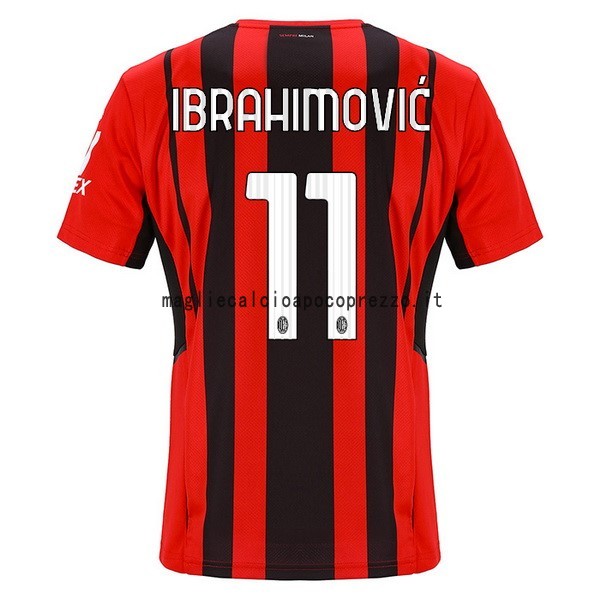 NO.11 Ibrahimovic Prima Maglia AC Milan 2021 2022 Rosso
