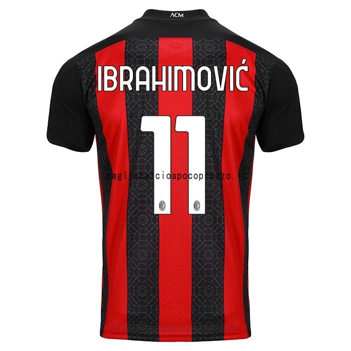 NO.11 Ibrahimovic Prima Maglia AC Milan 2020 2021 Rosso