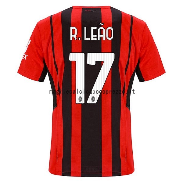 NO.17 R.Leao Prima Maglia AC Milan 2021 2022 Rosso