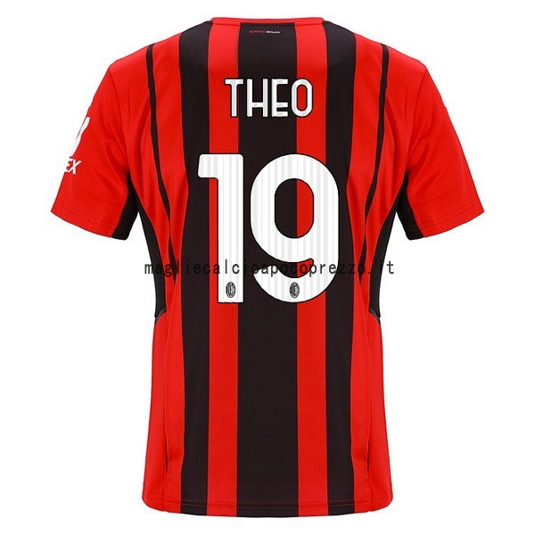 NO.19 Theo Prima Maglia AC Milan 2021 2022 Rosso