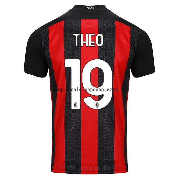NO.19 Theo Prima Maglia AC Milan 2020 2021 Rosso